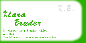 klara bruder business card